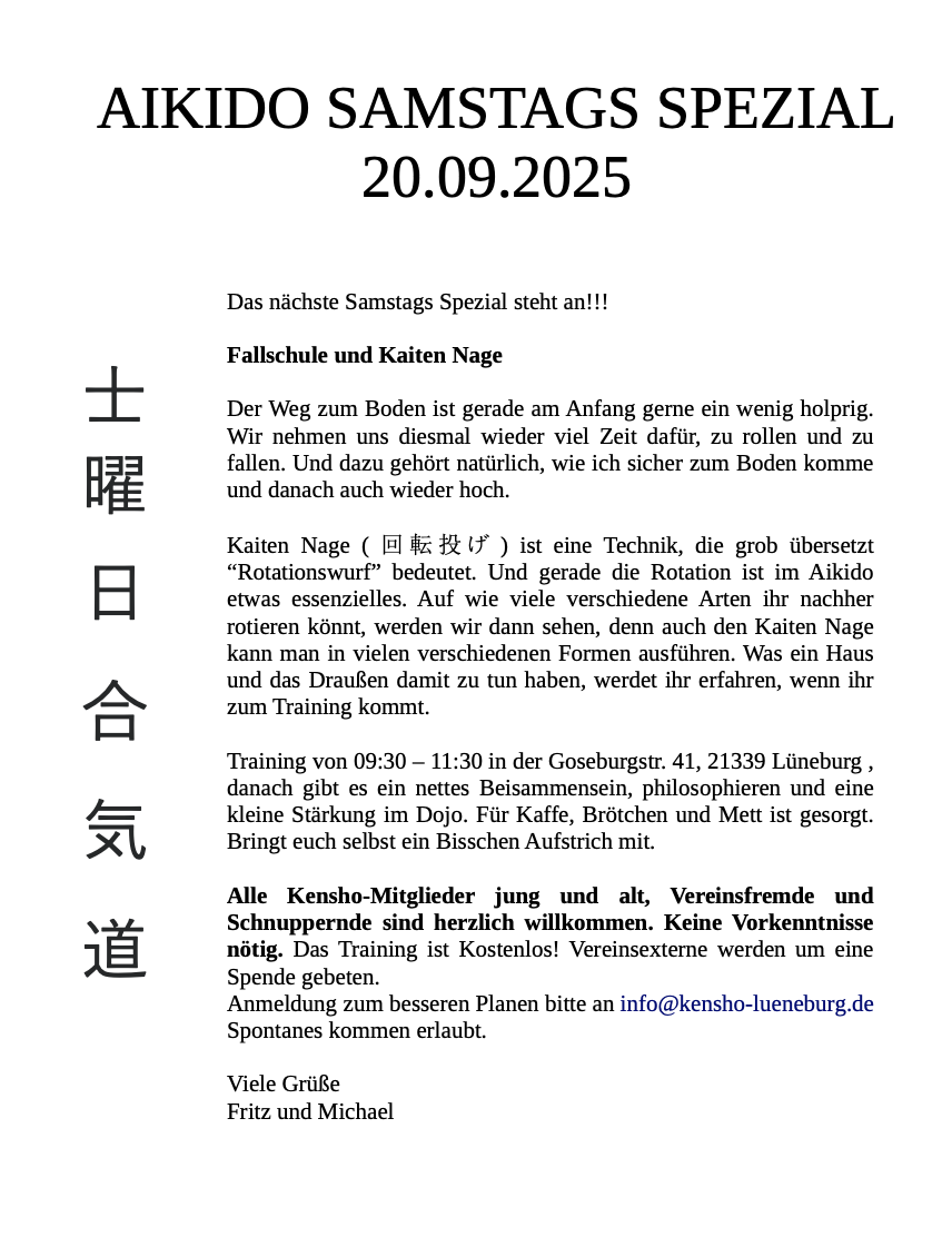 Aikido Special Sept 2025